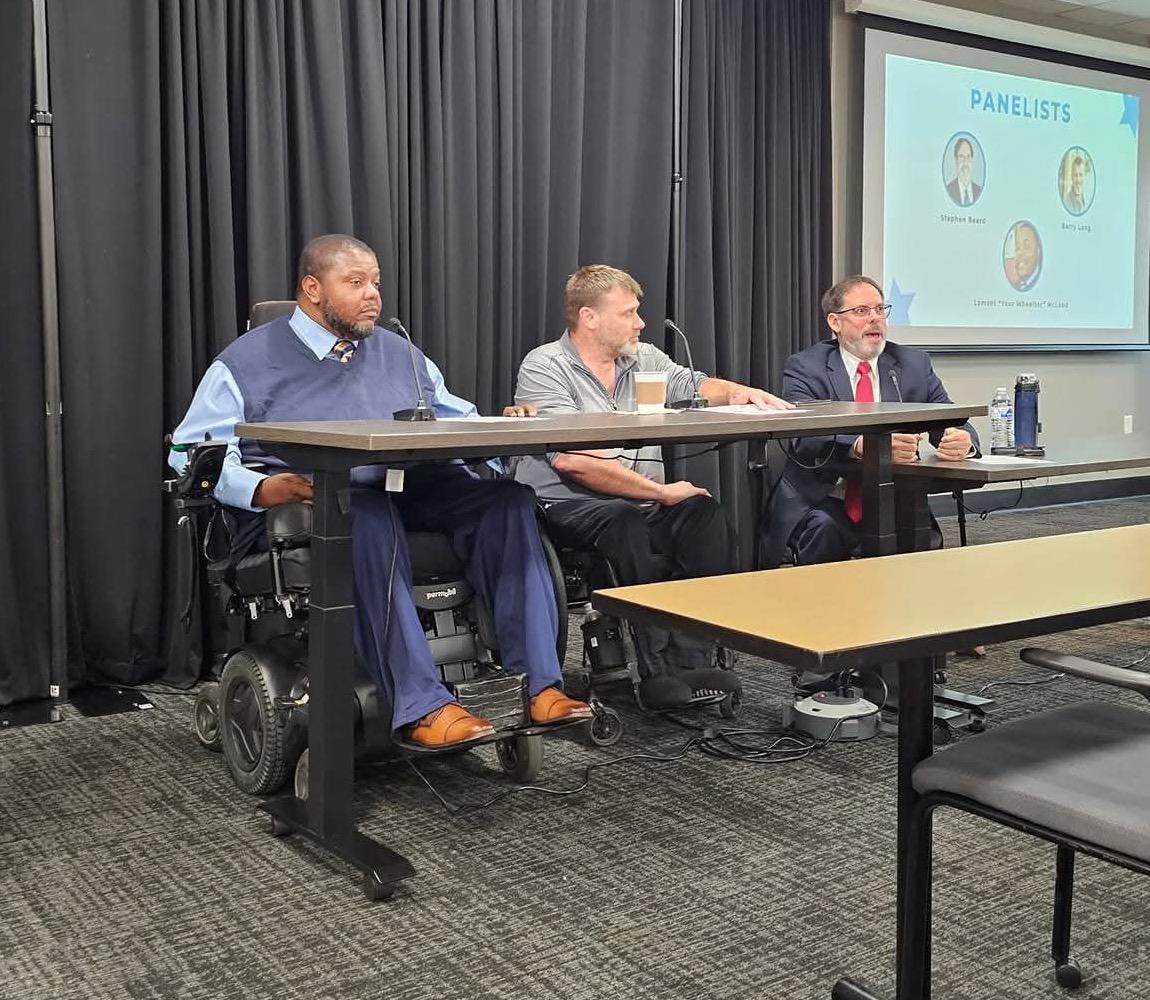 Lamont taking part in a panel conversation