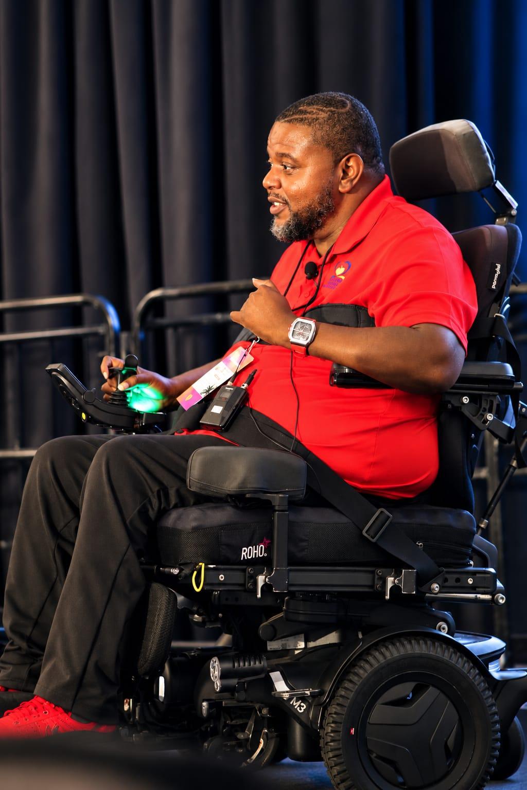 Lamont speaking at an event